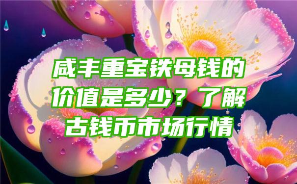 咸丰重宝铁母钱的价值是多少？了解古钱币市场行情