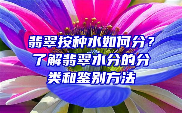 翡翠按种水如何分？了解翡翠水分的分类和鉴别方法