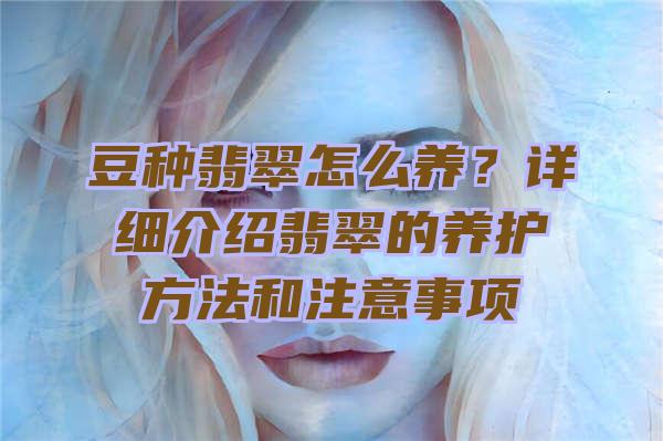 豆种翡翠怎么养？详细介绍翡翠的养护方法和注意事项