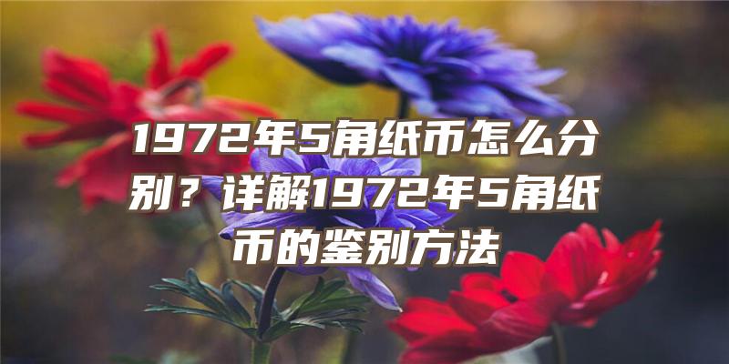 1972年5角纸币怎么分别？详解1972年5角纸币的鉴别方法