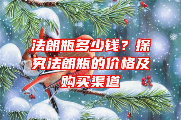 法朗瓶多少钱？探究法朗瓶的价格及购买渠道