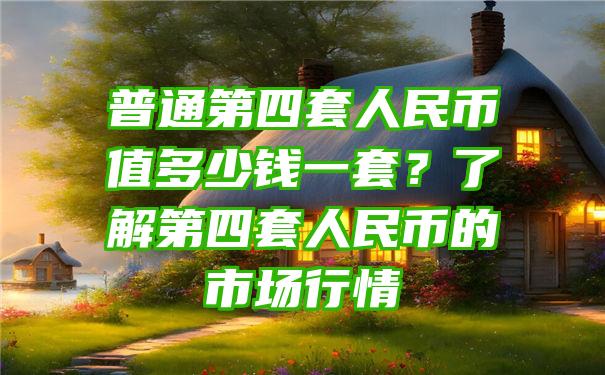 普通第四套人民币值多少钱一套？了解第四套人民币的市场行情