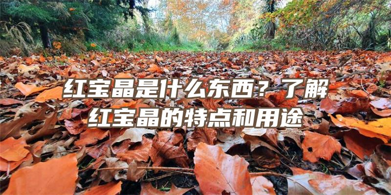 红宝晶是什么东西？了解红宝晶的特点和用途