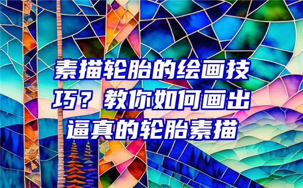 素描轮胎的绘画技巧？教你如何画出逼真的轮胎素描