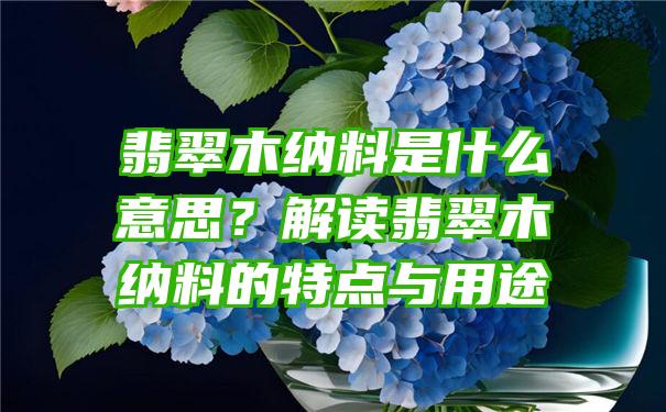 翡翠木纳料是什么意思？解读翡翠木纳料的特点与用途