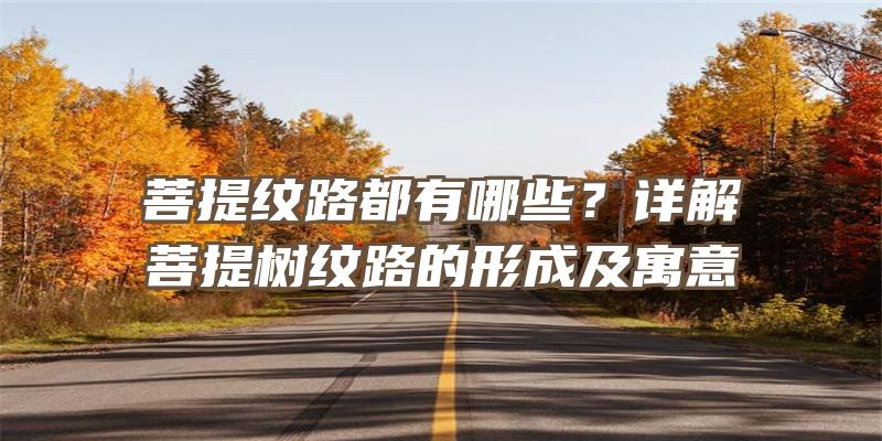 菩提纹路都有哪些？详解菩提树纹路的形成及寓意