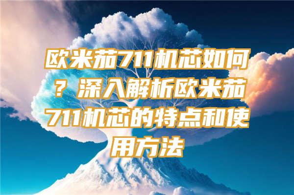 欧米茄711机芯如何？深入解析欧米茄711机芯的特点和使用方法