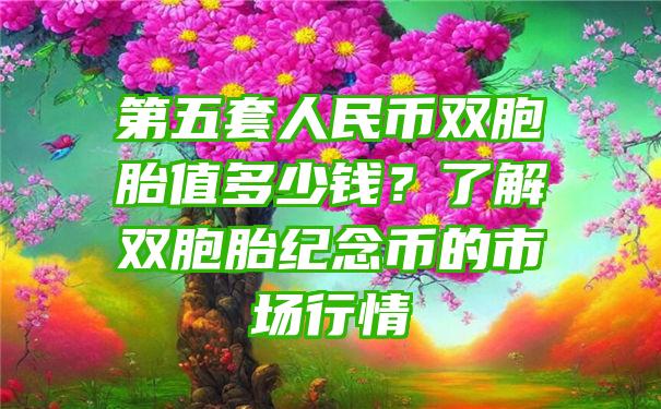 第五套人民币双胞胎值多少钱？了解双胞胎纪念币的市场行情