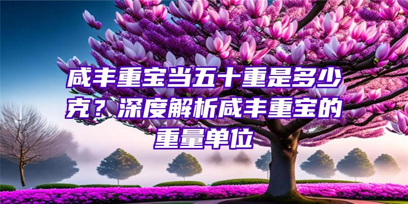 咸丰重宝当五十重是多少克？深度解析咸丰重宝的重量单位