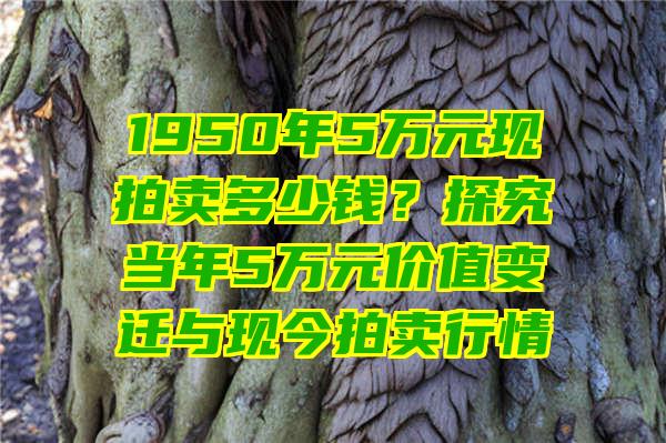 1950年5万元现拍卖多少钱？探究当年5万元价值变迁与现今拍卖行情