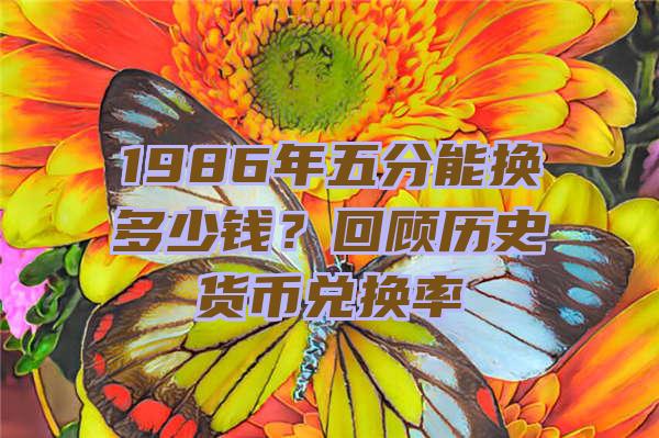 1986年五分能换多少钱？回顾历史货币兑换率