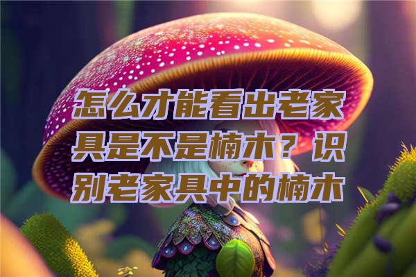 怎么才能看出老家具是不是楠木？识别老家具中的楠木