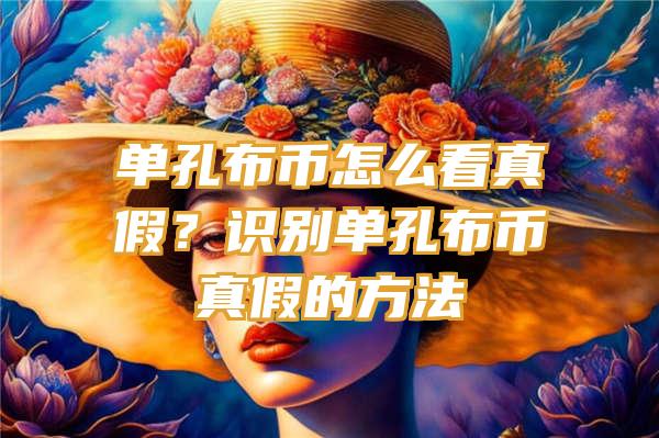 单孔布币怎么看真假？识别单孔布币真假的方法