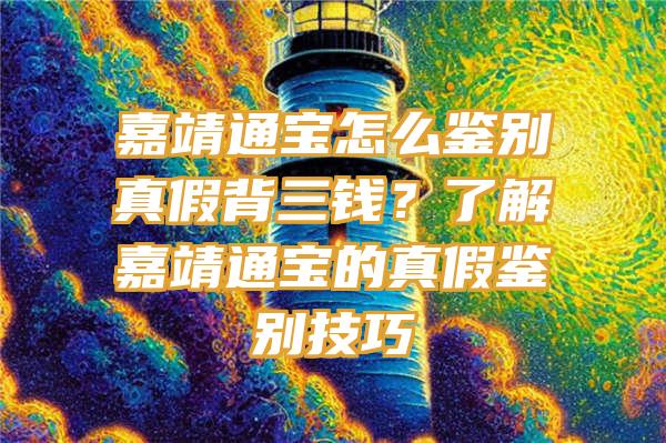 嘉靖通宝怎么鉴别真假背三钱？了解嘉靖通宝的真假鉴别技巧