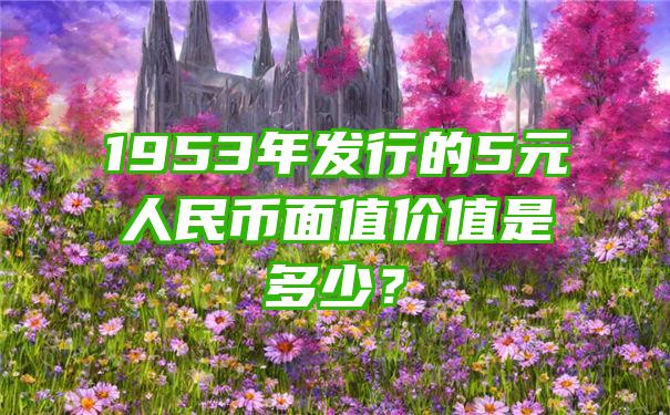 1953年发行的5元人民币面值价值是多少？