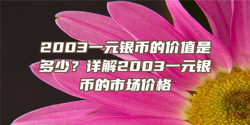 2003一元银币的价值是多少？详解2003一元银币的市场价格