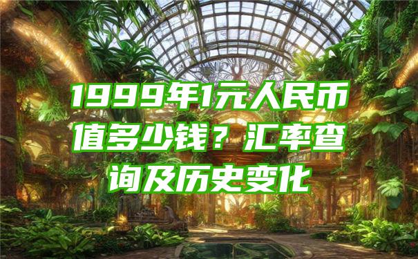 1999年1元人民币值多少钱？汇率查询及历史变化