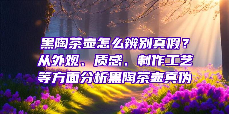 黑陶茶壶怎么辨别真假？从外观、质感、制作工艺等方面分析黑陶茶壶真伪