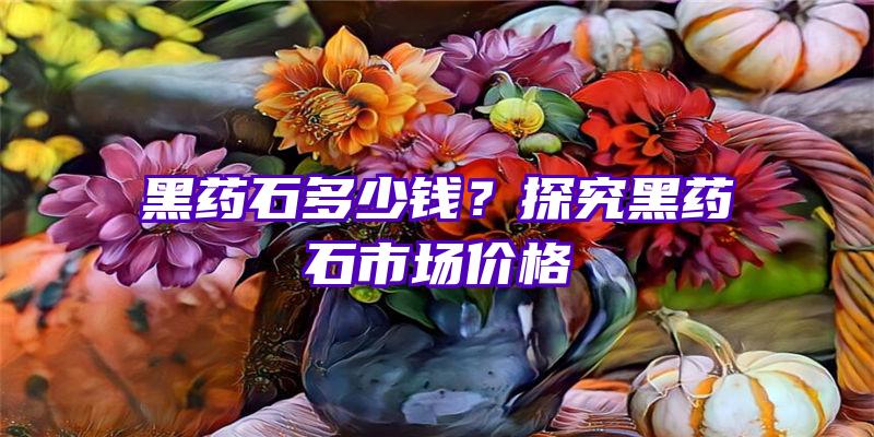 黑药石多少钱？探究黑药石市场价格