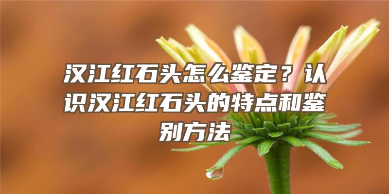 汉江红石头怎么鉴定？认识汉江红石头的特点和鉴别方法