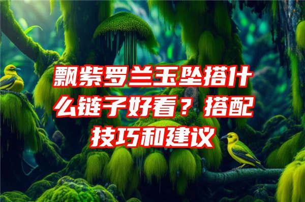 飘紫罗兰玉坠搭什么链子好看？搭配技巧和建议