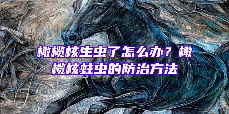 橄榄核生虫了怎么办？橄榄核蛀虫的防治方法