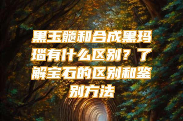 黑玉髓和合成黑玛瑙有什么区别？了解宝石的区别和鉴别方法