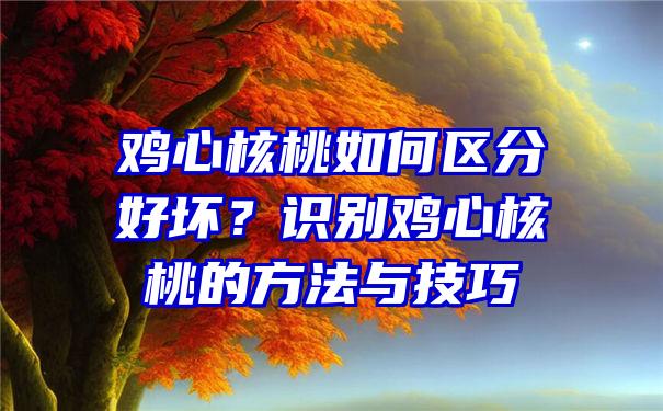 鸡心核桃如何区分好坏？识别鸡心核桃的方法与技巧