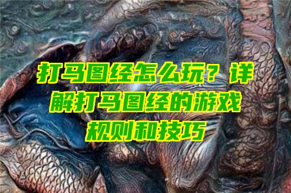 打马图经怎么玩？详解打马图经的游戏规则和技巧