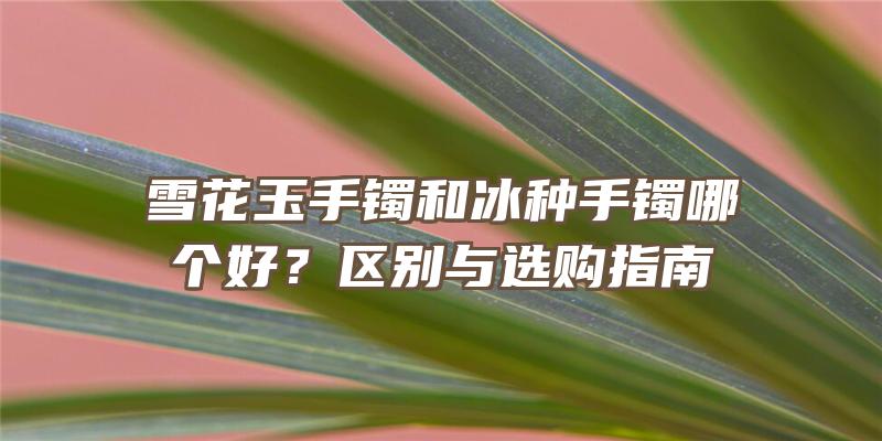 雪花玉手镯和冰种手镯哪个好？区别与选购指南