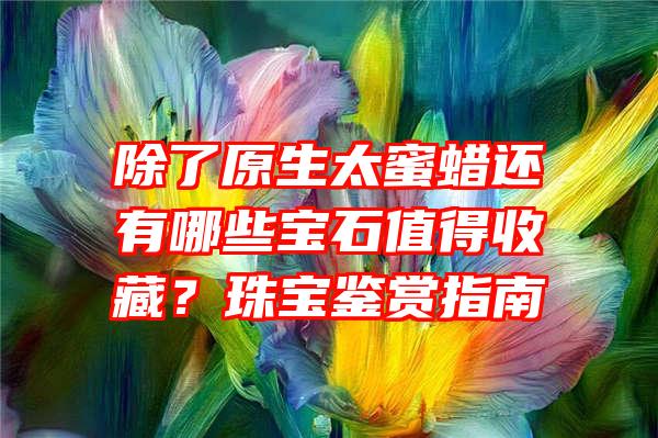 除了原生太蜜蜡还有哪些宝石值得收藏？珠宝鉴赏指南