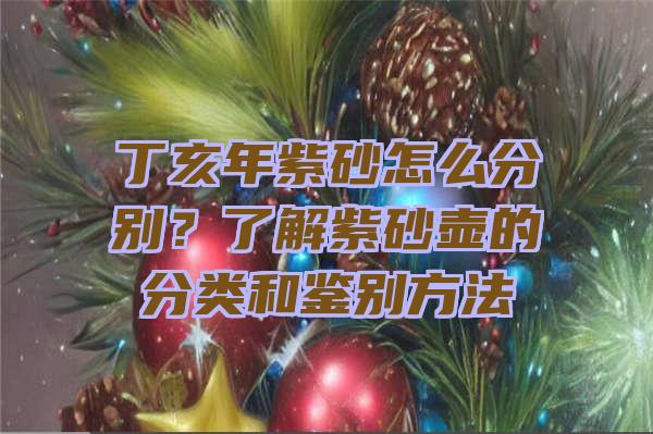 丁亥年紫砂怎么分别？了解紫砂壶的分类和鉴别方法