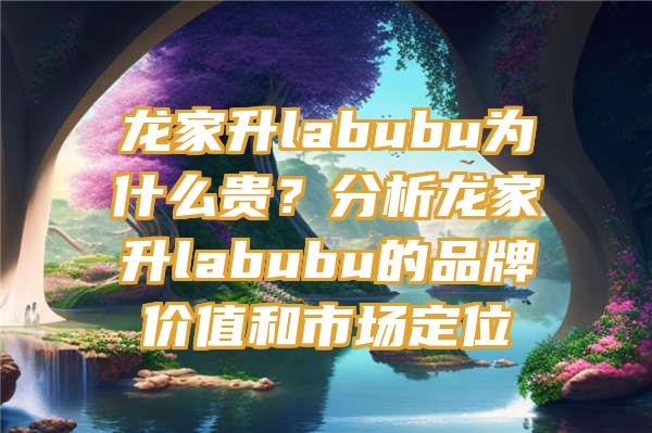 龙家升labubu为什么贵？分析龙家升labubu的品牌价值和市场定位