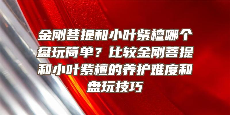 金刚菩提和小叶紫檀哪个盘玩简单？比较金刚菩提和小叶紫檀的养护难度和盘玩技巧