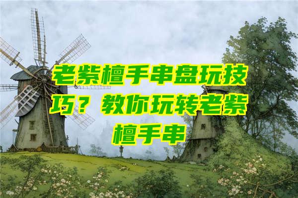 老紫檀手串盘玩技巧？教你玩转老紫檀手串