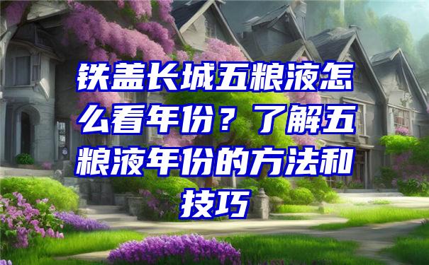 铁盖长城五粮液怎么看年份？了解五粮液年份的方法和技巧