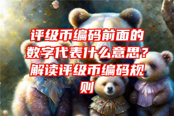 评级币编码前面的数字代表什么意思？解读评级币编码规则