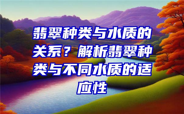 翡翠种类与水质的关系？解析翡翠种类与不同水质的适应性