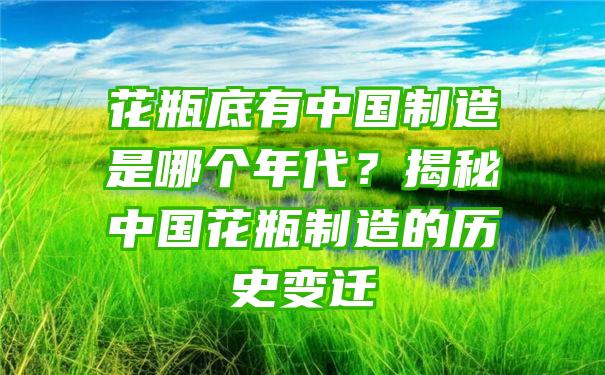 花瓶底有中国制造是哪个年代？揭秘中国花瓶制造的历史变迁