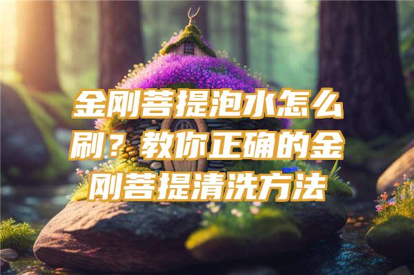 金刚菩提泡水怎么刷？教你正确的金刚菩提清洗方法