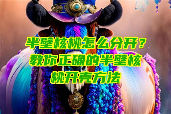 半壁核桃怎么分开？教你正确的半壁核桃开壳方法