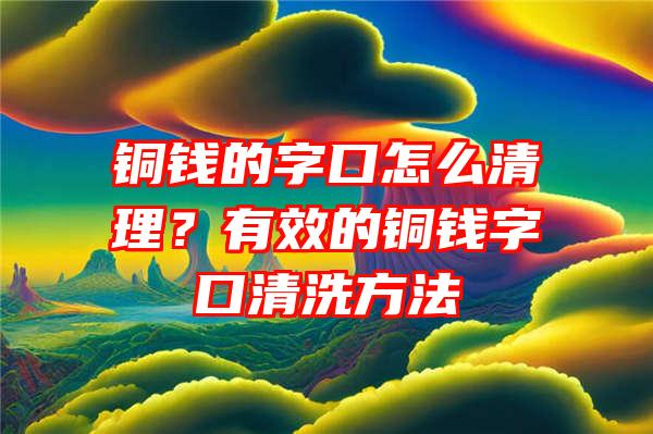 铜钱的字口怎么清理？有效的铜钱字口清洗方法