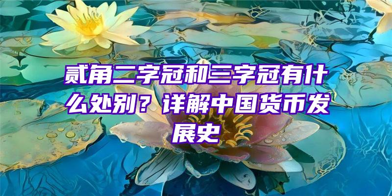 贰角二字冠和三字冠有什么处别？详解中国货币发展史