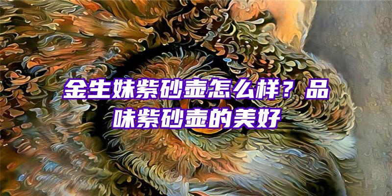 金生妹紫砂壶怎么样？品味紫砂壶的美好