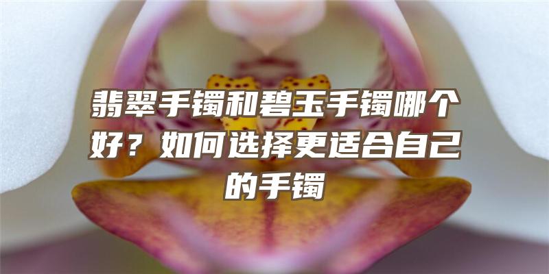 翡翠手镯和碧玉手镯哪个好？如何选择更适合自己的手镯