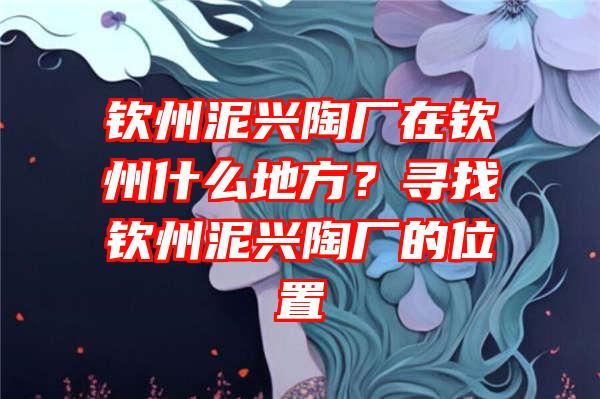 钦州泥兴陶厂在钦州什么地方？寻找钦州泥兴陶厂的位置