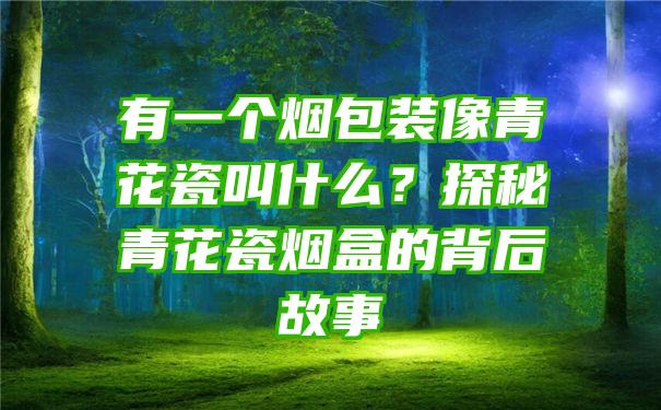 有一个烟包装像青花瓷叫什么？探秘青花瓷烟盒的背后故事