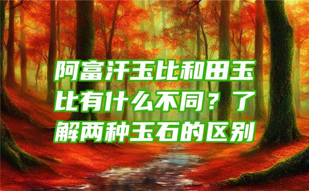 阿富汗玉比和田玉比有什么不同？了解两种玉石的区别