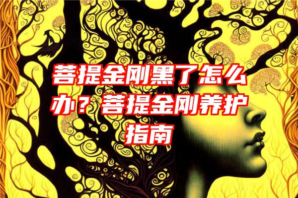 菩提金刚黑了怎么办？菩提金刚养护指南