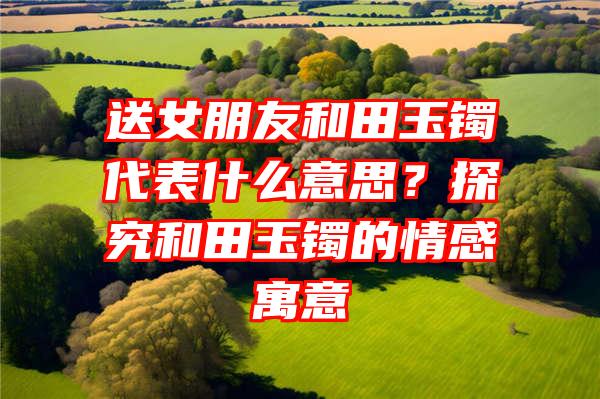 送女朋友和田玉镯代表什么意思？探究和田玉镯的情感寓意